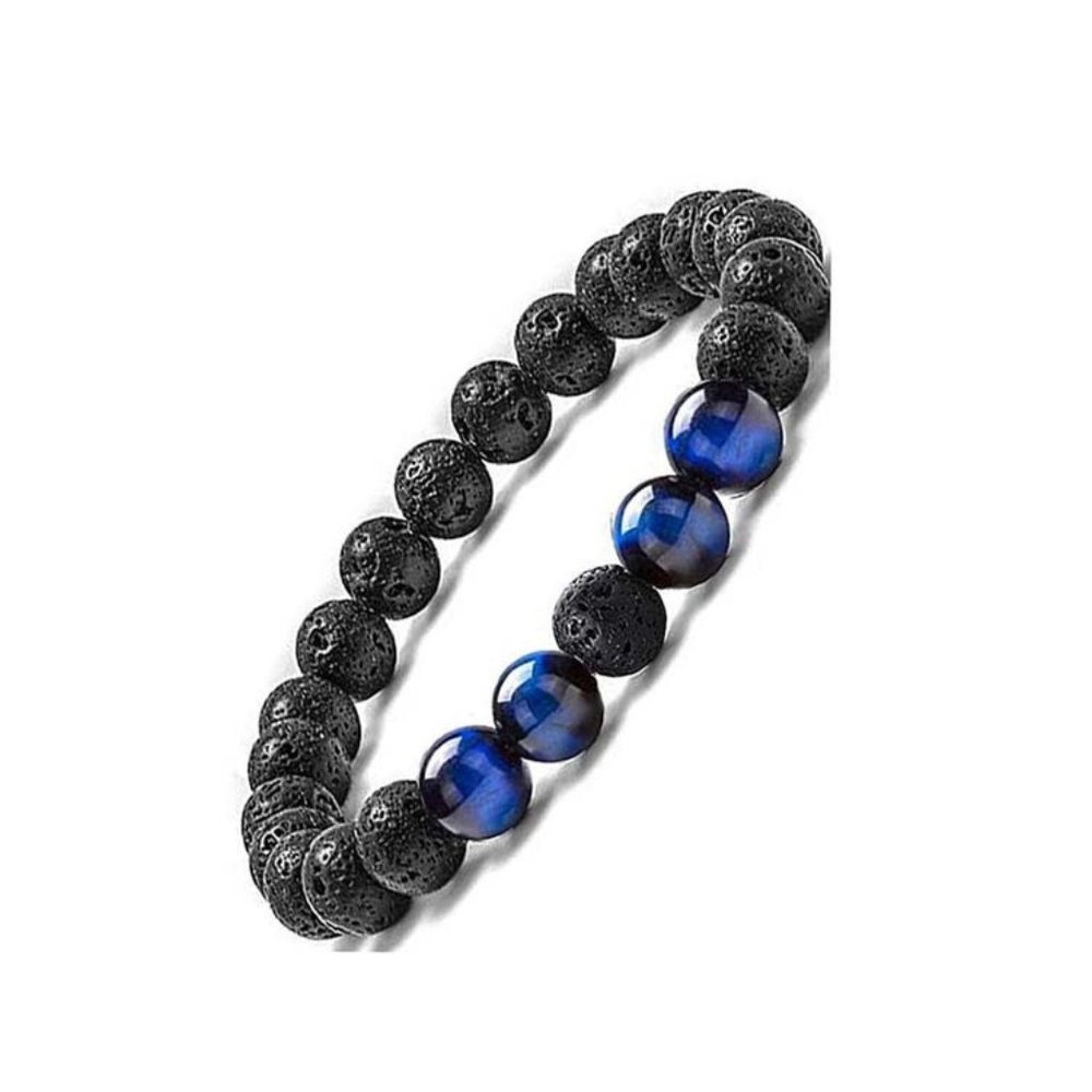 men volcanic stone agate bracelet - Picture 1 of 1